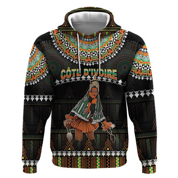 Ivory Coast Festival Of Masks Hoodie Traditional Zaouli Dance LT05