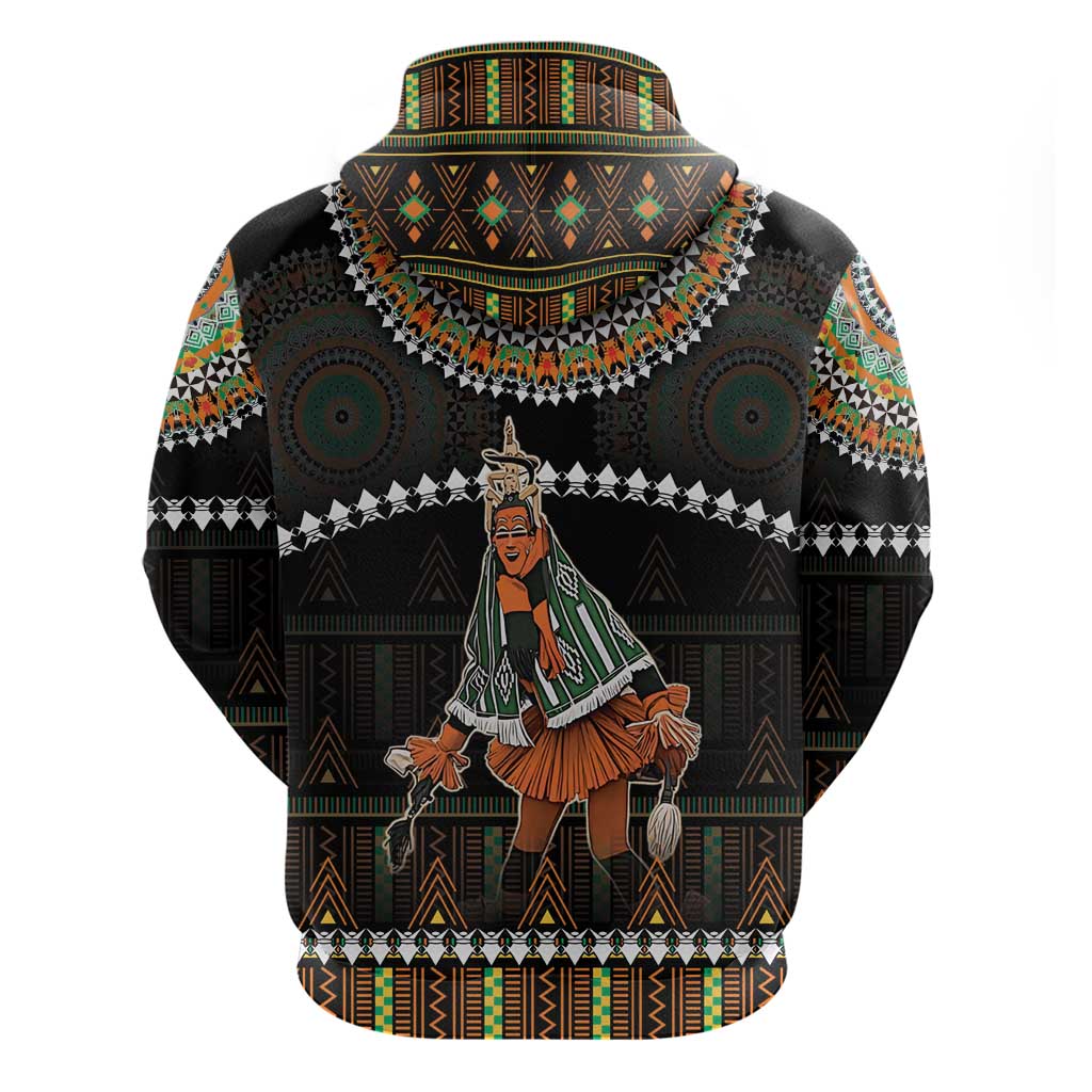 Ivory Coast Festival Of Masks Hoodie Traditional Zaouli Dance LT05