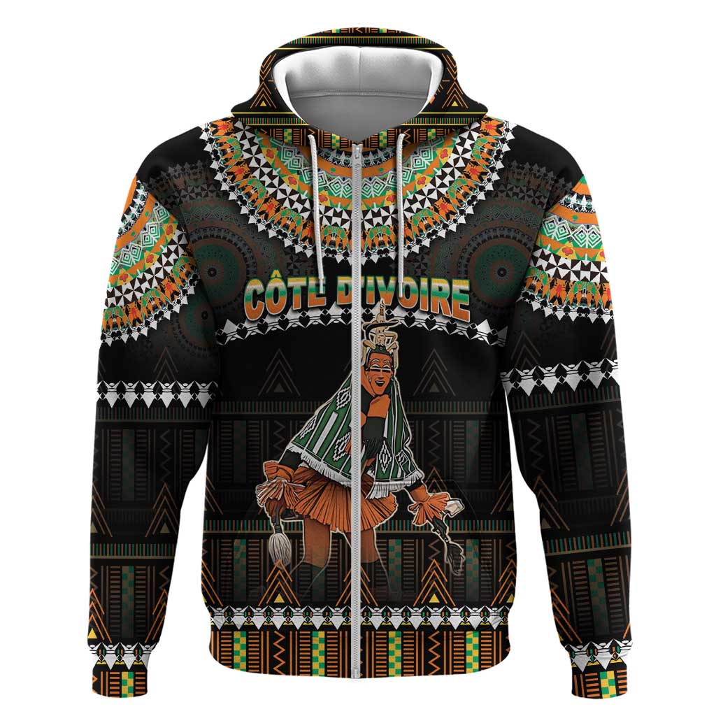 Ivory Coast Festival Of Masks Hoodie Traditional Zaouli Dance LT05