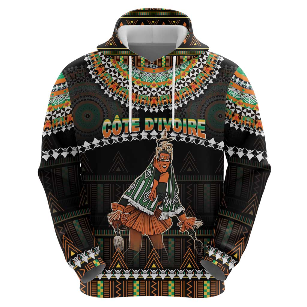 Ivory Coast Festival Of Masks Hoodie Traditional Zaouli Dance LT05