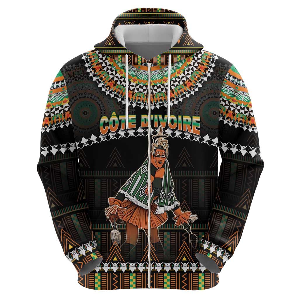 Ivory Coast Festival Of Masks Hoodie Traditional Zaouli Dance LT05