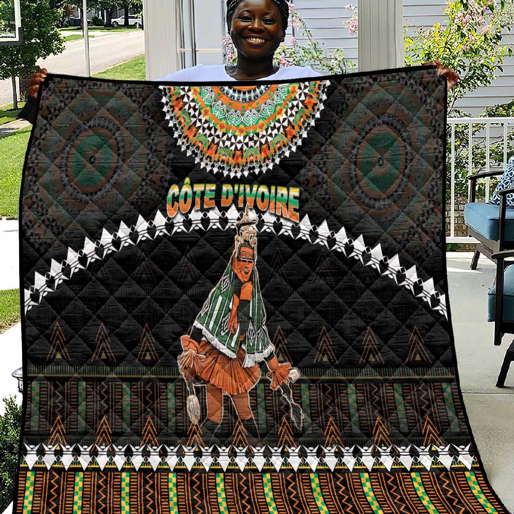 Ivory Coast Festival Of Masks Quilt Traditional Zaouli Dance LT05