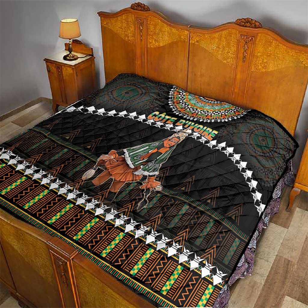 Ivory Coast Festival Of Masks Quilt Traditional Zaouli Dance LT05