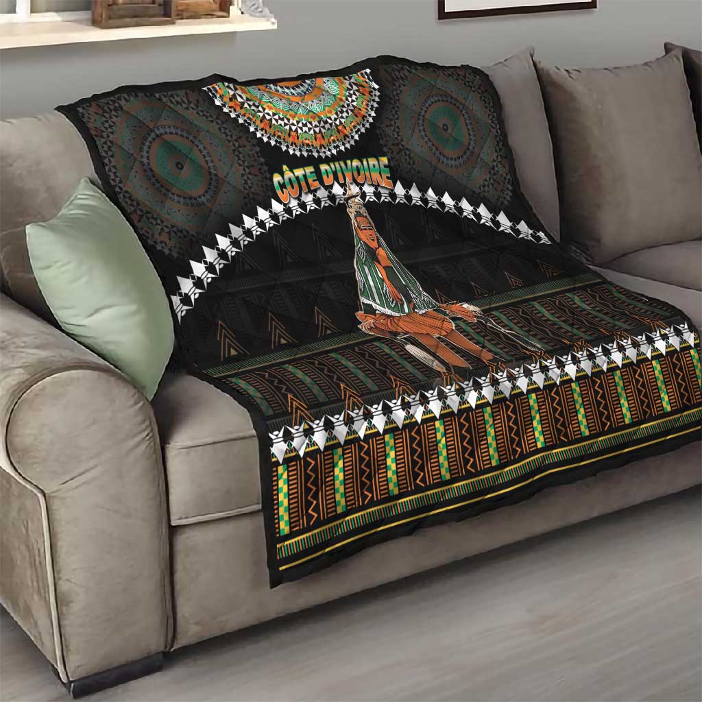 Ivory Coast Festival Of Masks Quilt Traditional Zaouli Dance LT05
