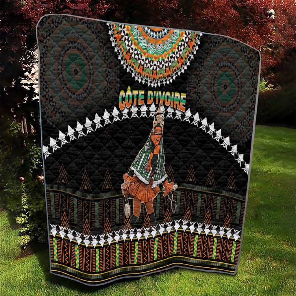 Ivory Coast Festival Of Masks Quilt Traditional Zaouli Dance LT05