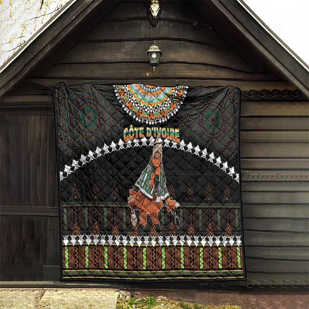 Ivory Coast Festival Of Masks Quilt Traditional Zaouli Dance LT05