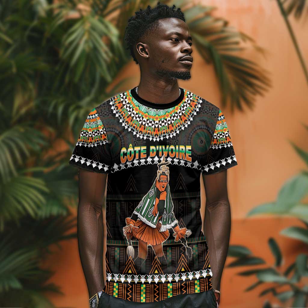 Ivory Coast Festival Of Masks T shirt Traditional Zaouli Dance LT05