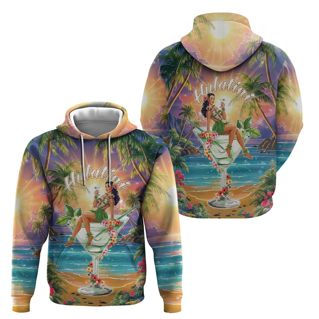 Aloha Hawaii Hoodie Hula Martini Tropical Vibes LT05