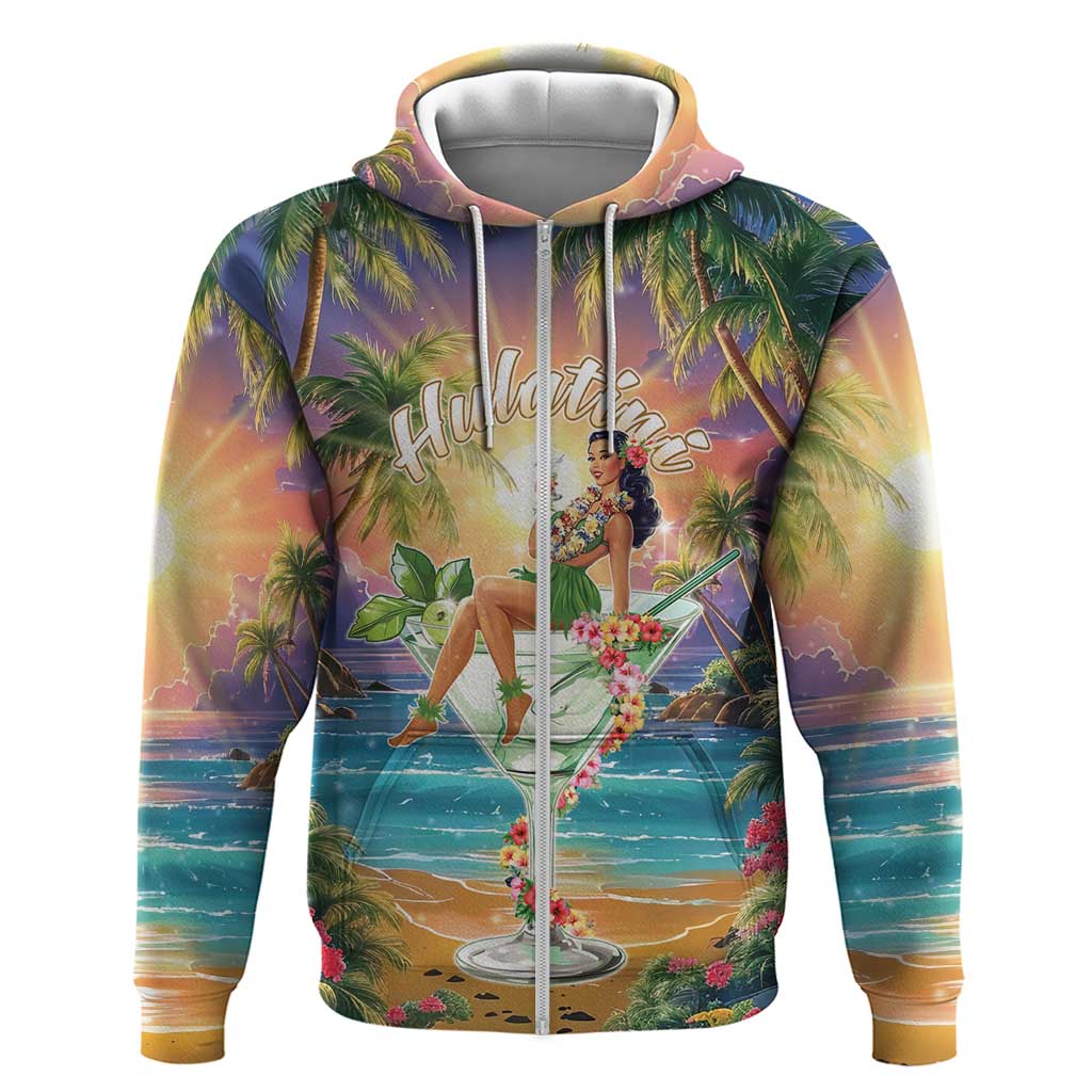 Aloha Hawaii Hoodie Hula Martini Tropical Vibes LT05