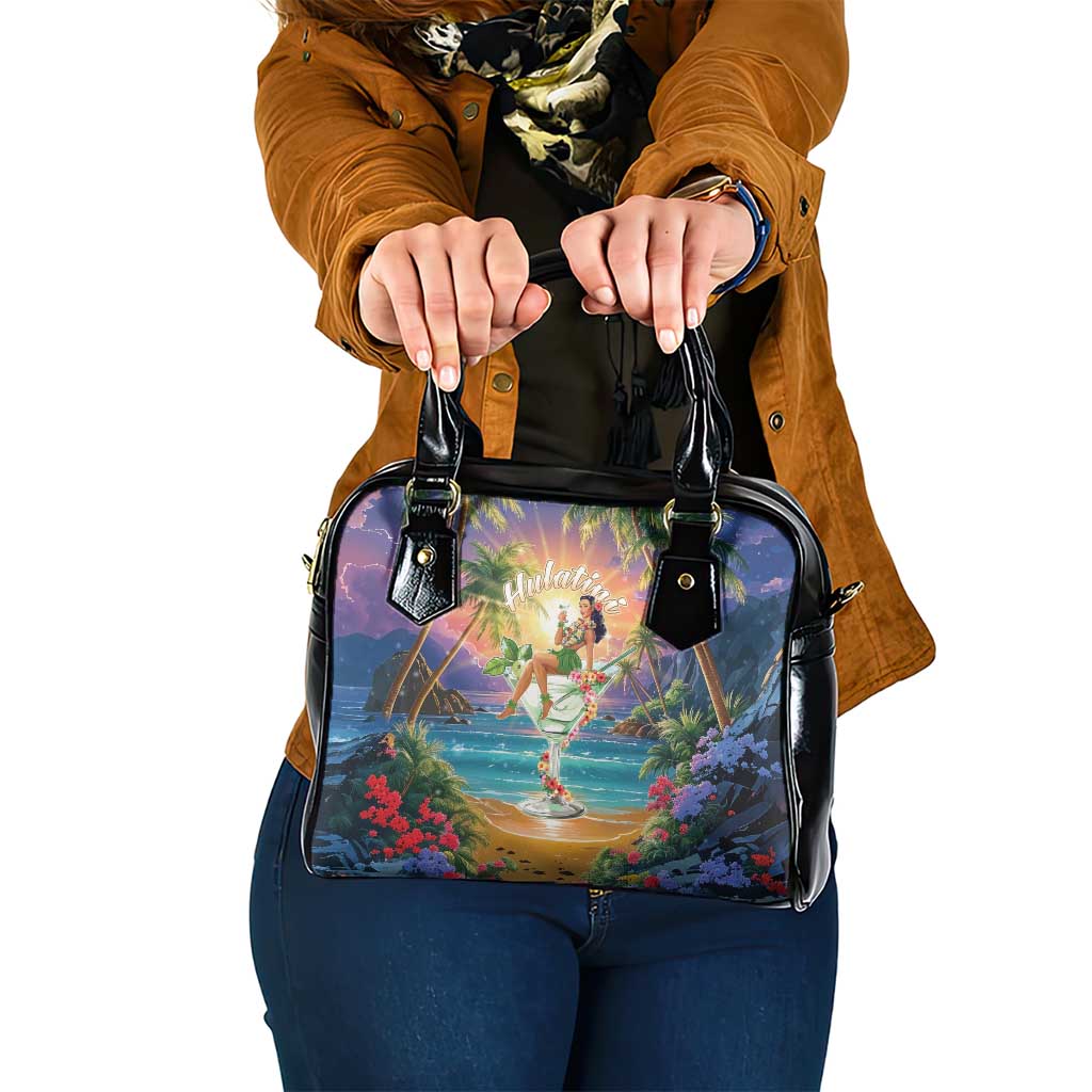 Aloha Hawaii Shoulder Handbag Hula Martini Tropical Vibes LT05
