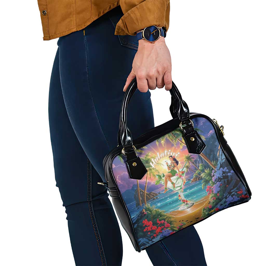 Aloha Hawaii Shoulder Handbag Hula Martini Tropical Vibes LT05