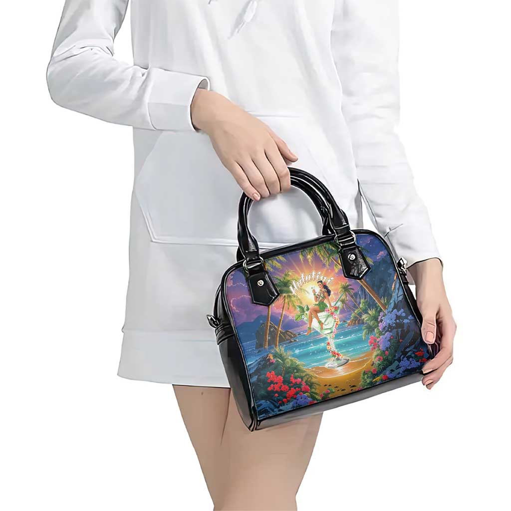Aloha Hawaii Shoulder Handbag Hula Martini Tropical Vibes LT05