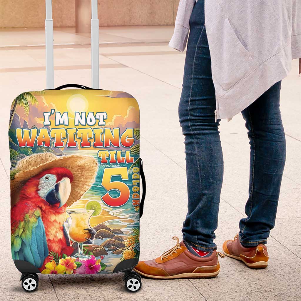 Hawaii Parrot Luggage Cover Im Not Waiting Till 5 Oclock LT05