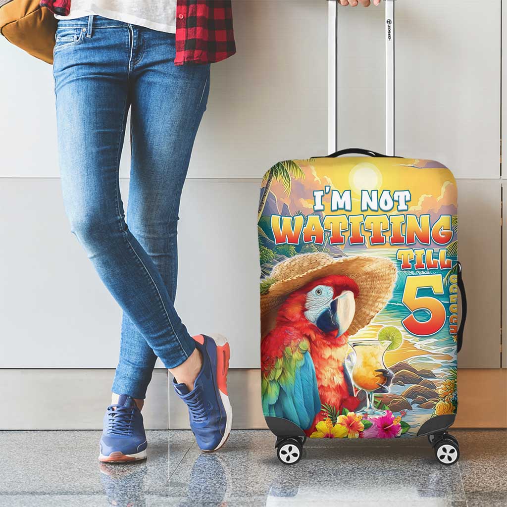 Hawaii Parrot Luggage Cover Im Not Waiting Till 5 Oclock LT05