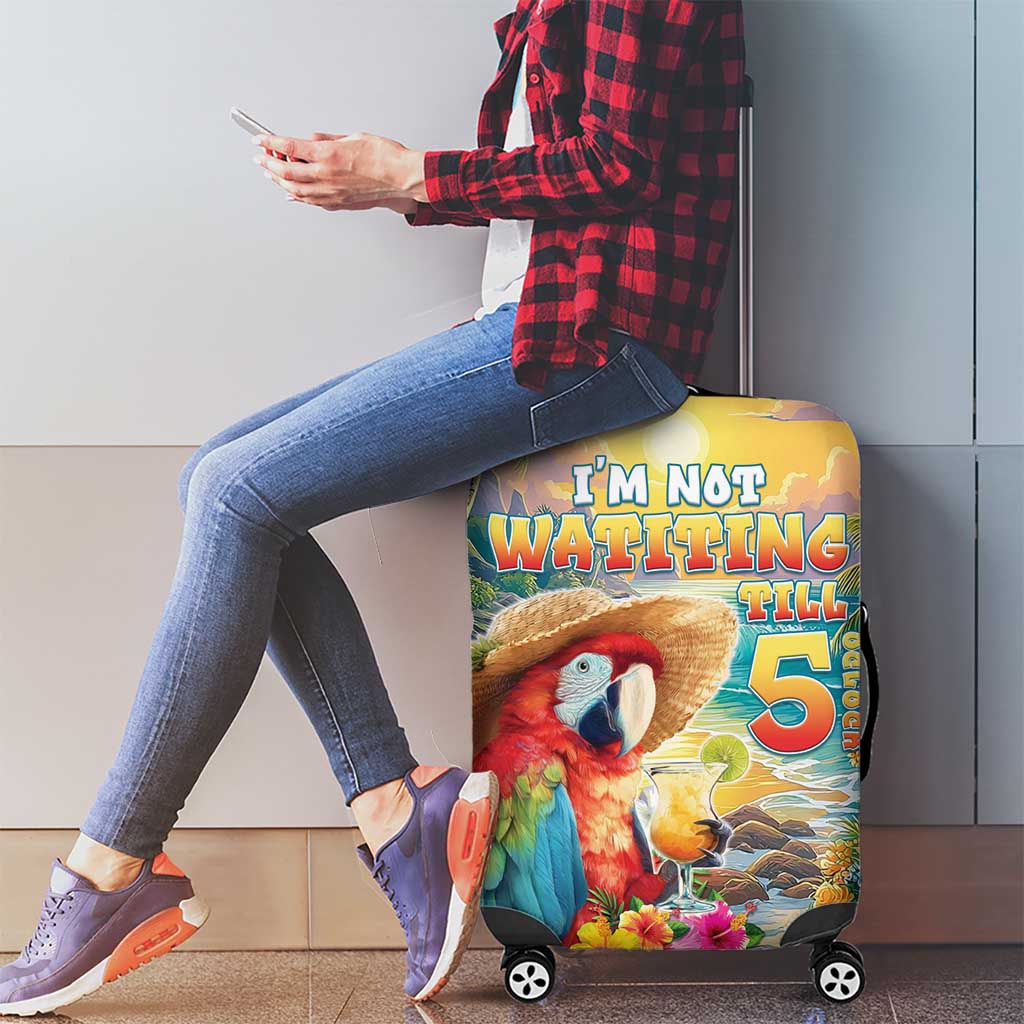 Hawaii Parrot Luggage Cover Im Not Waiting Till 5 Oclock LT05