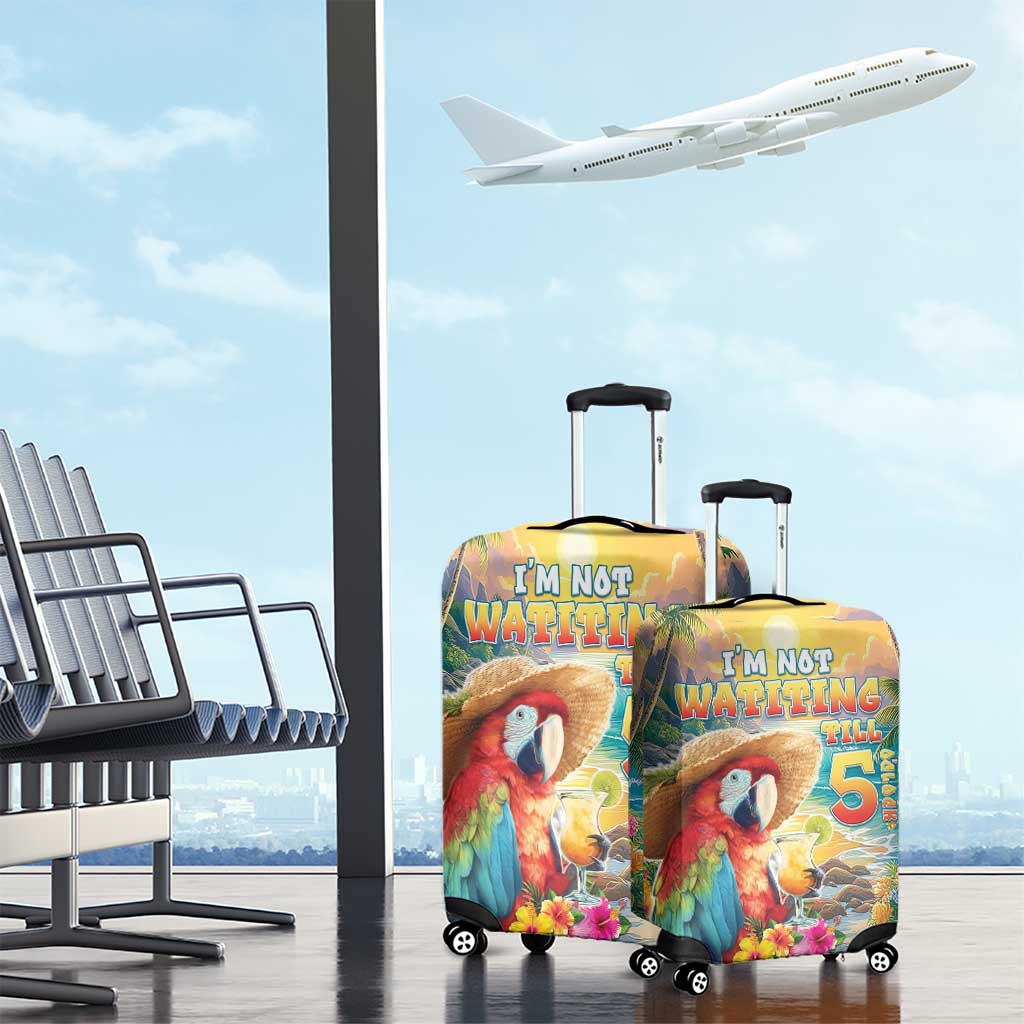 Hawaii Parrot Luggage Cover Im Not Waiting Till 5 Oclock LT05