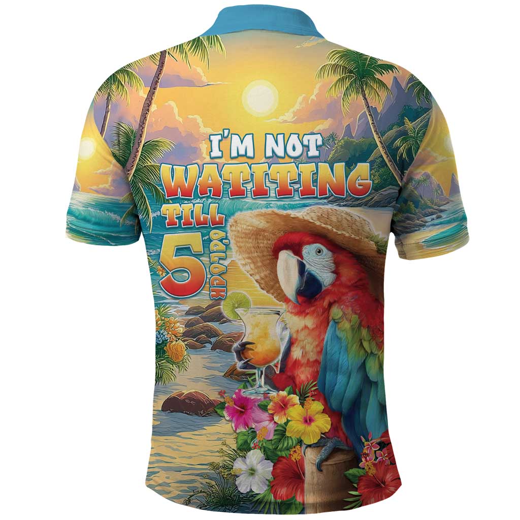 Hawaii Parrot Polo Shirt Im Not Waiting Till 5 Oclock LT05