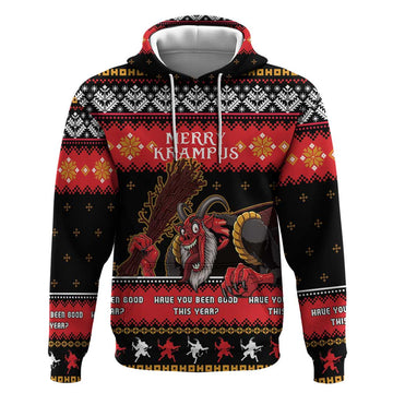 Merry Christmas Krampus Hoodie Have You Been Good This Year LT05