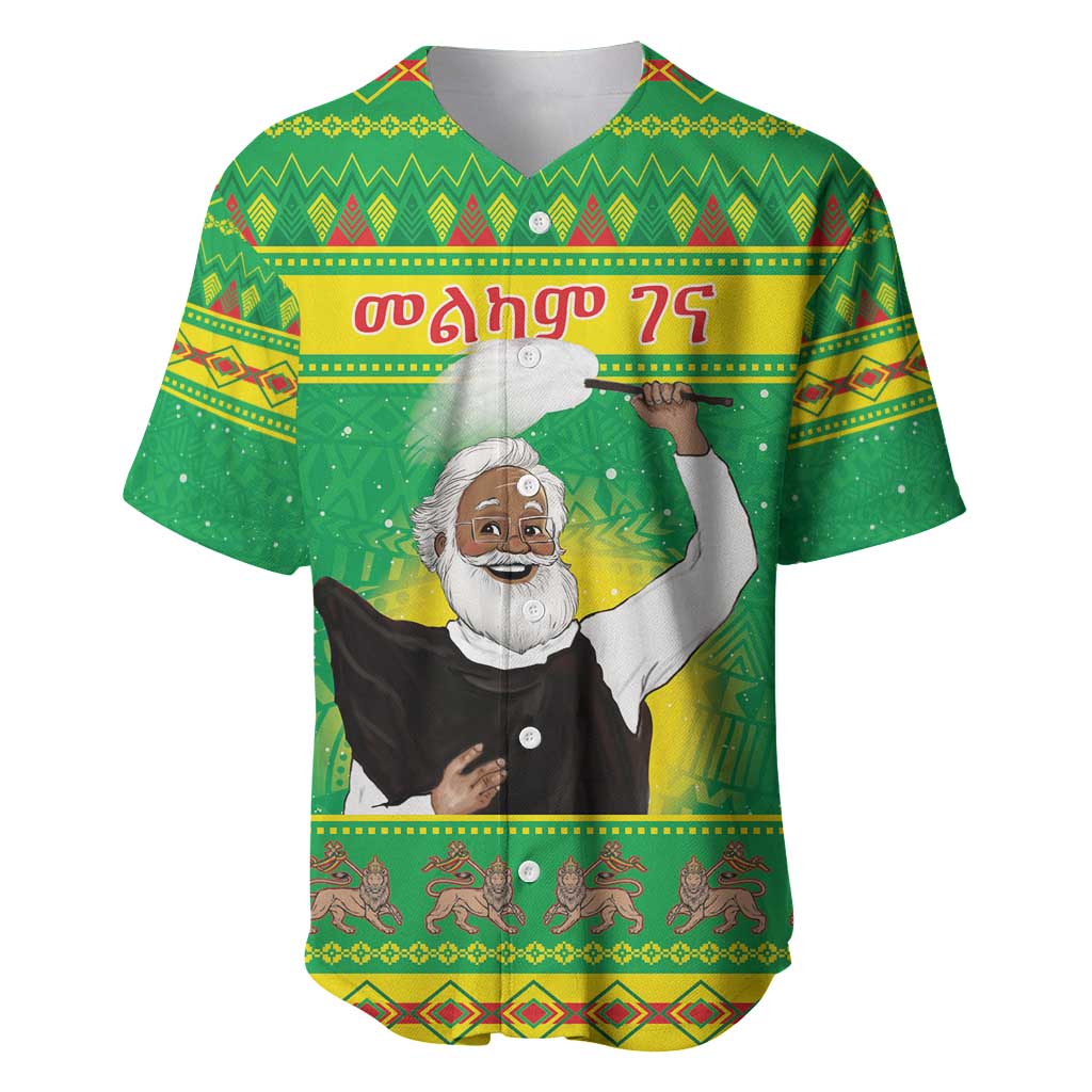 Afro Ethiopia Christmas Baseball Jersey Melkam Gena Yegena Abat LT05