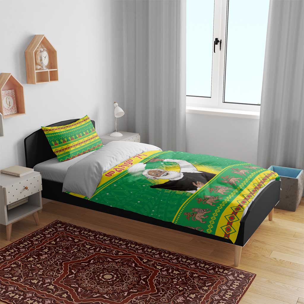 Afro Ethiopia Christmas Bedding Set Melkam Gena Yegena Abat LT05