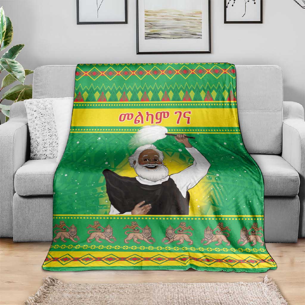 Afro Ethiopia Christmas Blanket Melkam Gena Yegena Abat LT05