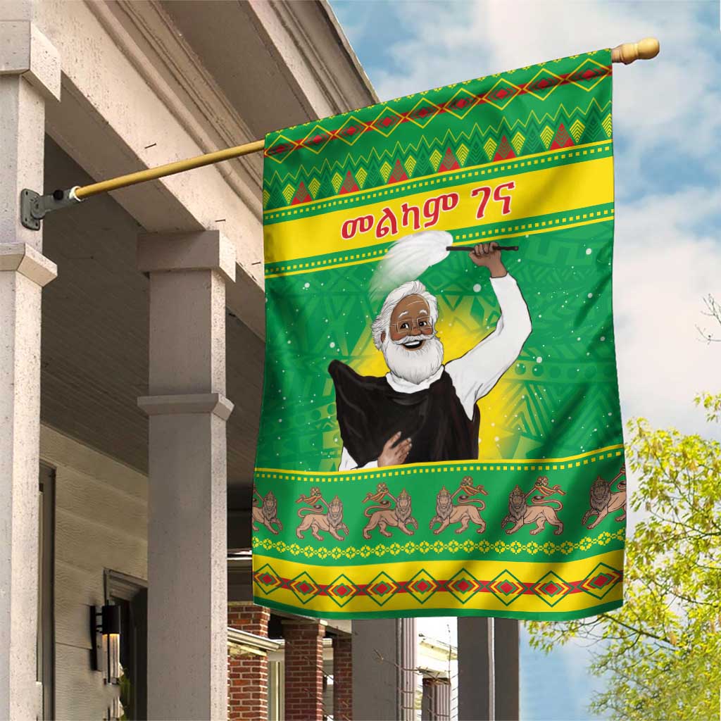 Afro Ethiopia Christmas Garden Flag Melkam Gena Yegena Abat LT05
