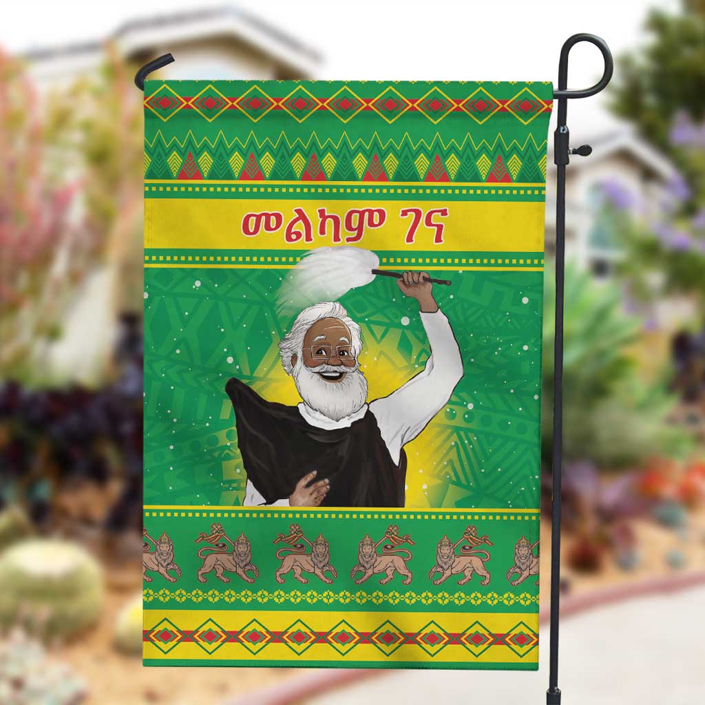 Afro Ethiopia Christmas Garden Flag Melkam Gena Yegena Abat LT05