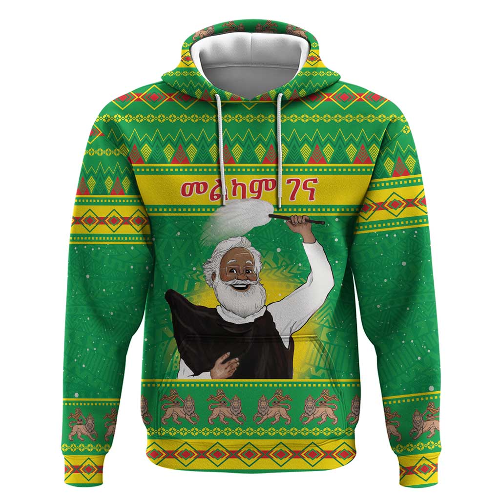 Ethiopia Christmas Hoodie Melkam Gena Yegena Abat LT05