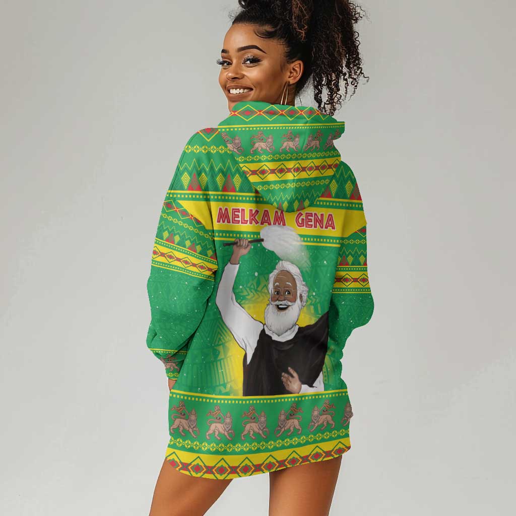 Afro Ethiopia Christmas Hoodie Dress Melkam Gena Yegena Abat LT05