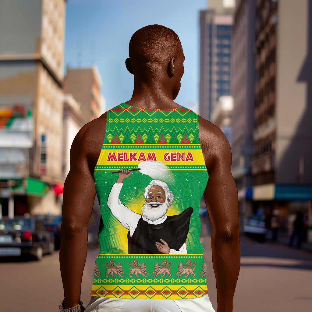 Afro Ethiopia Christmas Men Tank Top Melkam Gena Yegena Abat LT05