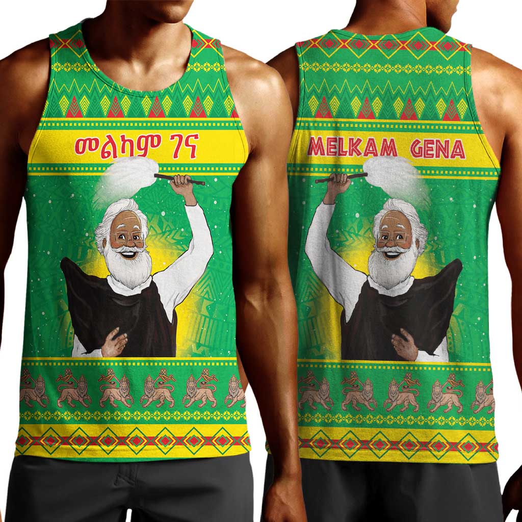 Afro Ethiopia Christmas Men Tank Top Melkam Gena Yegena Abat LT05
