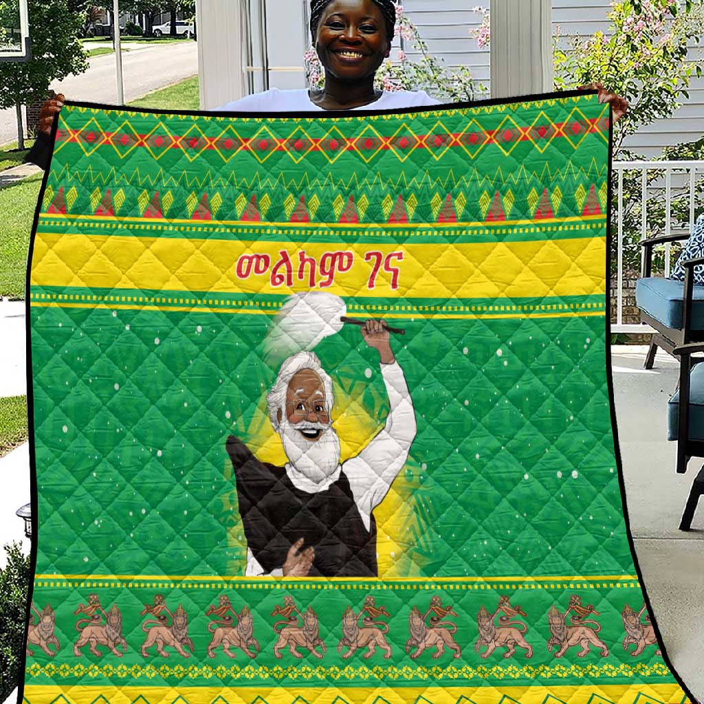 Afro Ethiopia Christmas Quilt Melkam Gena Yegena Abat LT05