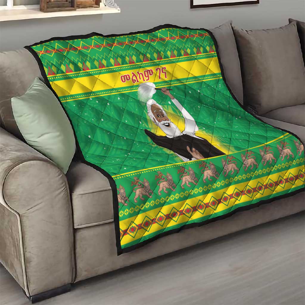 Afro Ethiopia Christmas Quilt Melkam Gena Yegena Abat LT05