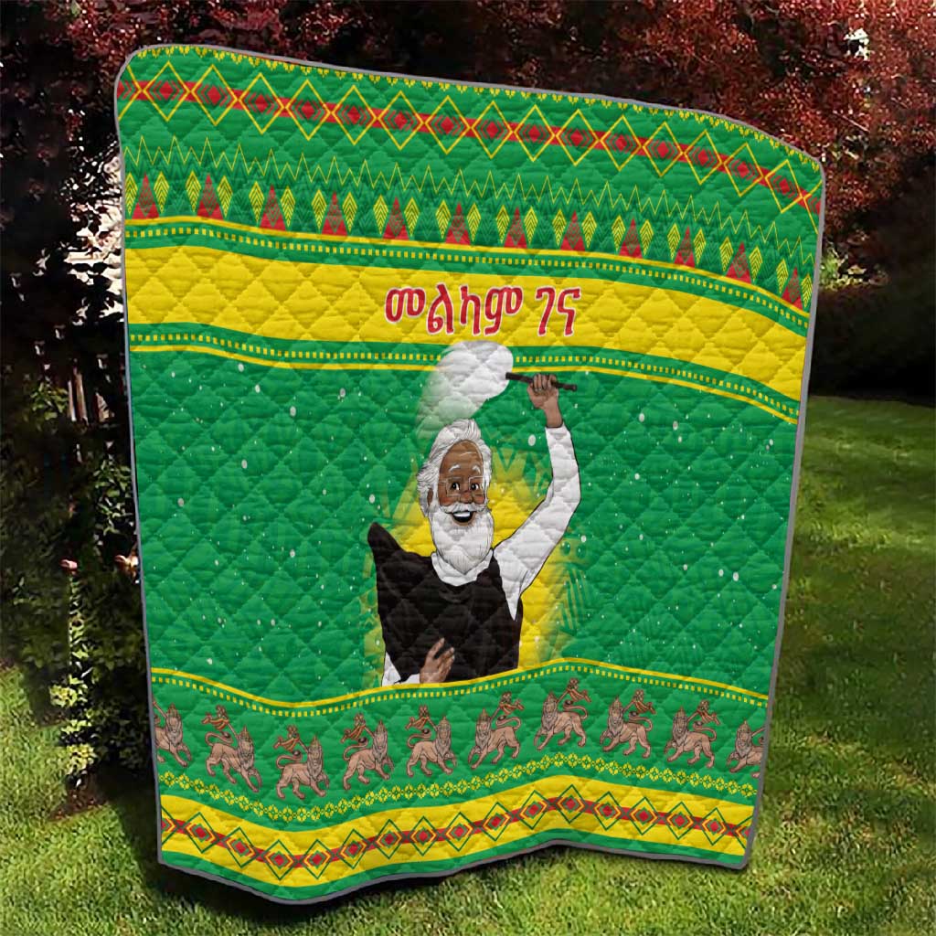 Afro Ethiopia Christmas Quilt Melkam Gena Yegena Abat LT05