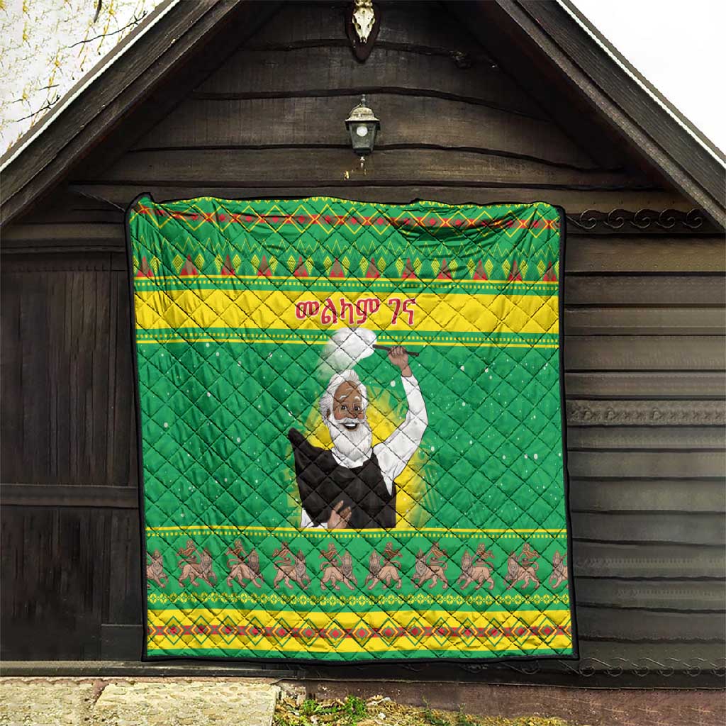 Afro Ethiopia Christmas Quilt Melkam Gena Yegena Abat LT05