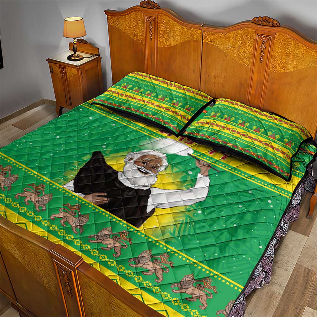 Afro Ethiopia Christmas Quilt Bed Set Melkam Gena Yegena Abat LT05