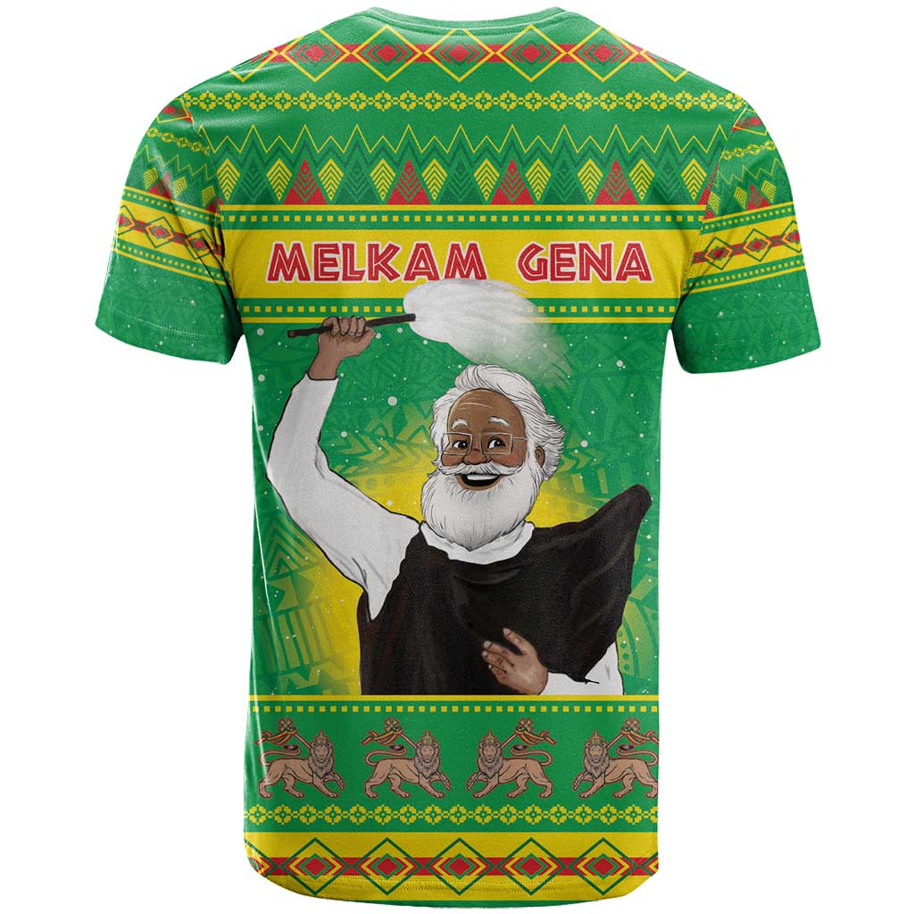 Afro Ethiopia Christmas T shirt Melkam Gena Yegena Abat LT05