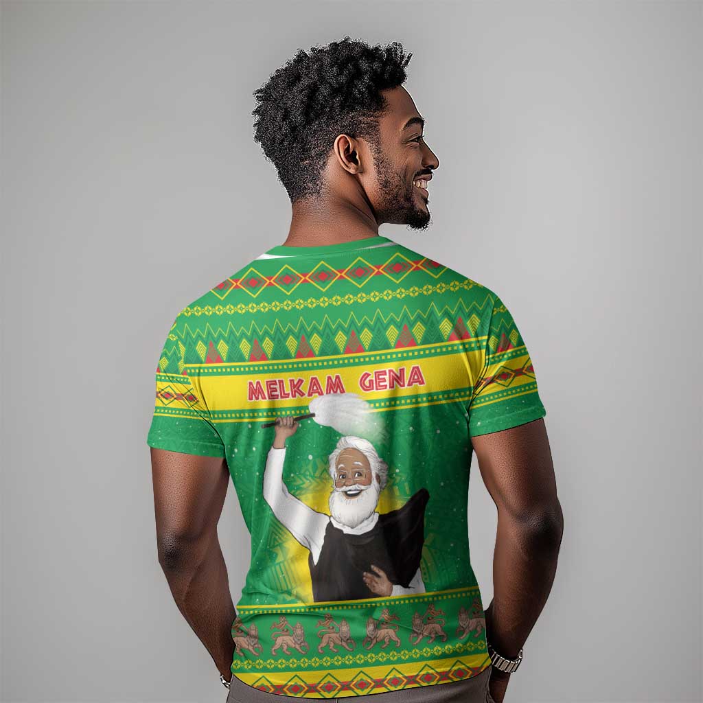 Afro Ethiopia Christmas T shirt Melkam Gena Yegena Abat LT05