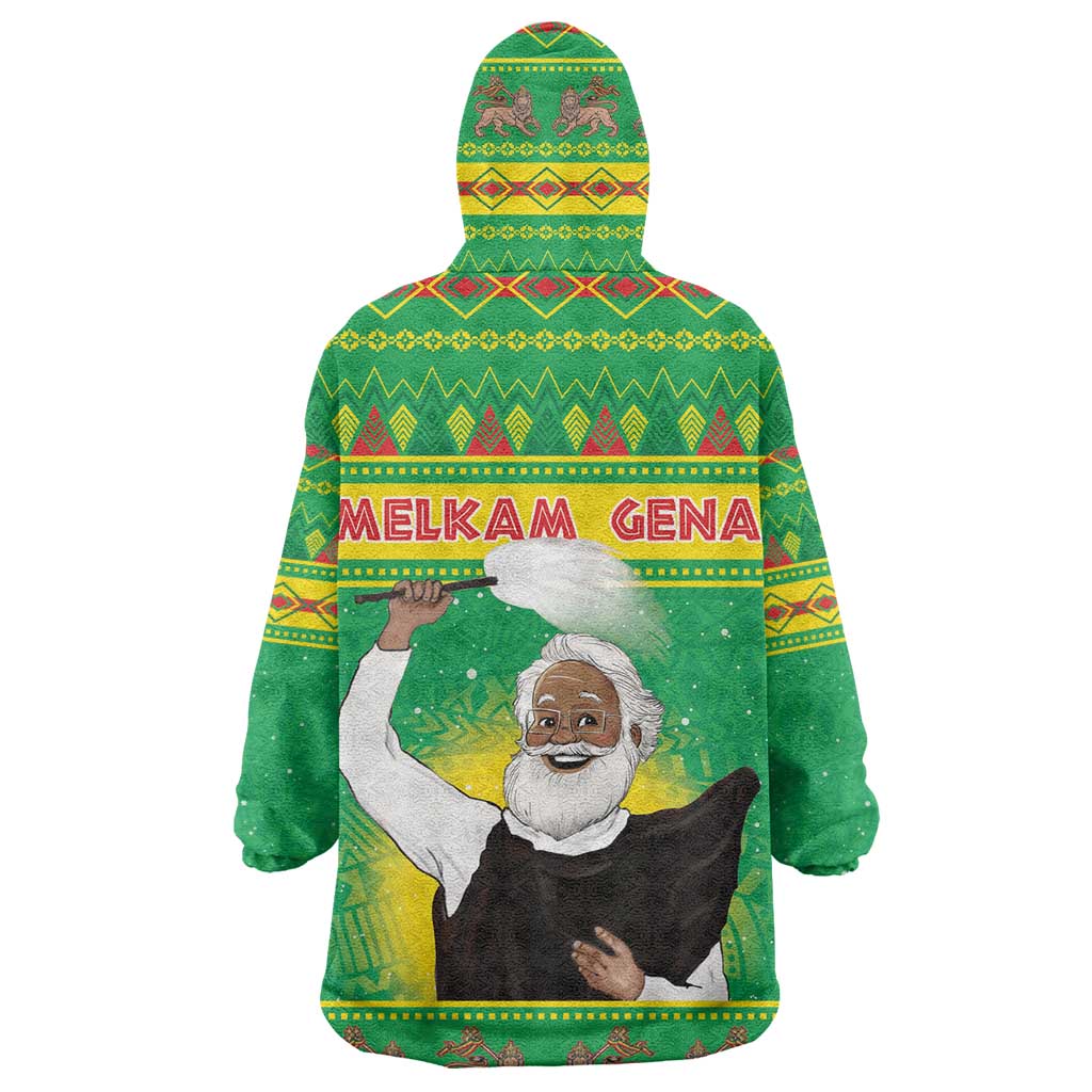 Afro Ethiopia Christmas Wearable Blanket Hoodie Melkam Gena Yegena Abat LT05