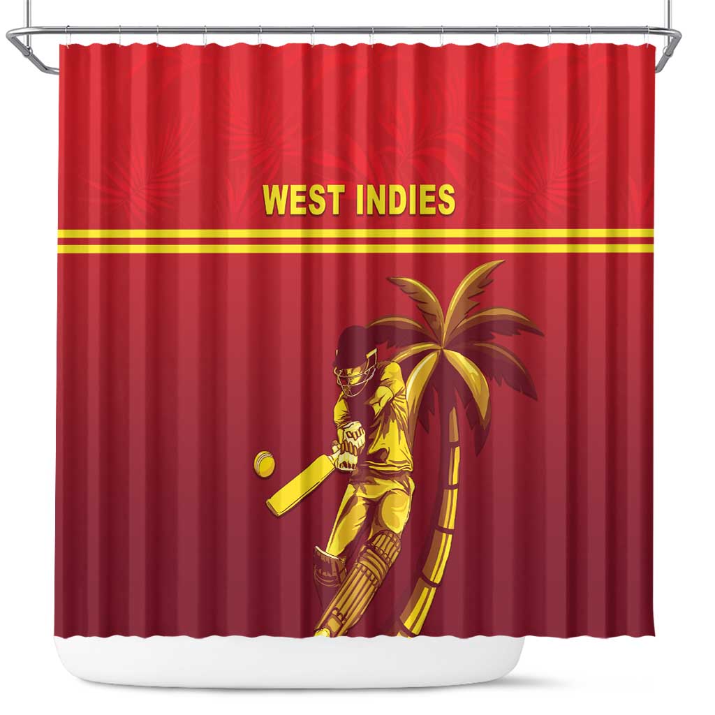 West Indies Cricket Shower Curtain Vintage Style LT05