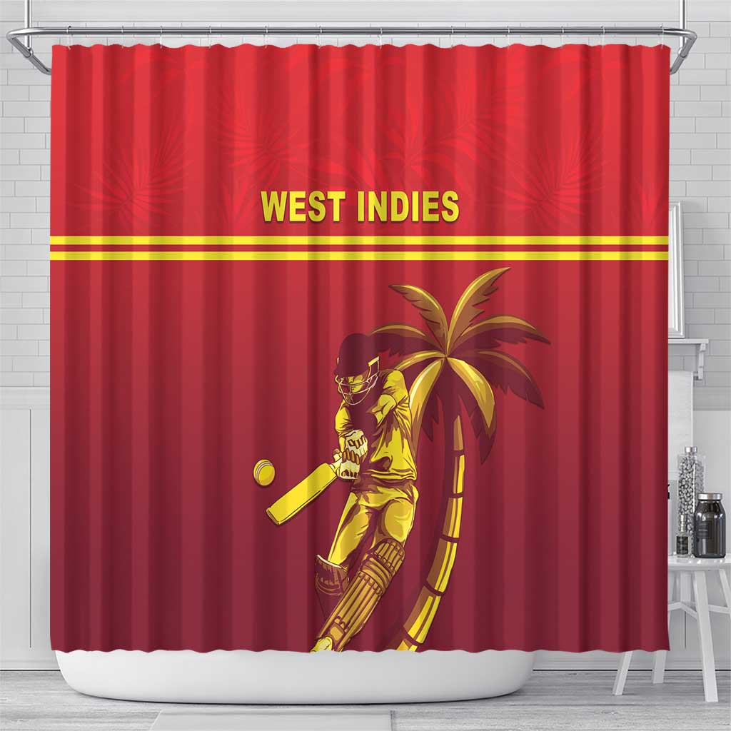 West Indies Cricket Shower Curtain Vintage Style LT05