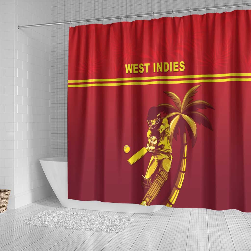 West Indies Cricket Shower Curtain Vintage Style LT05