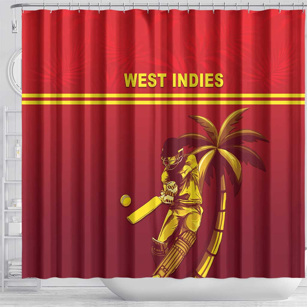 West Indies Cricket Shower Curtain Vintage Style LT05