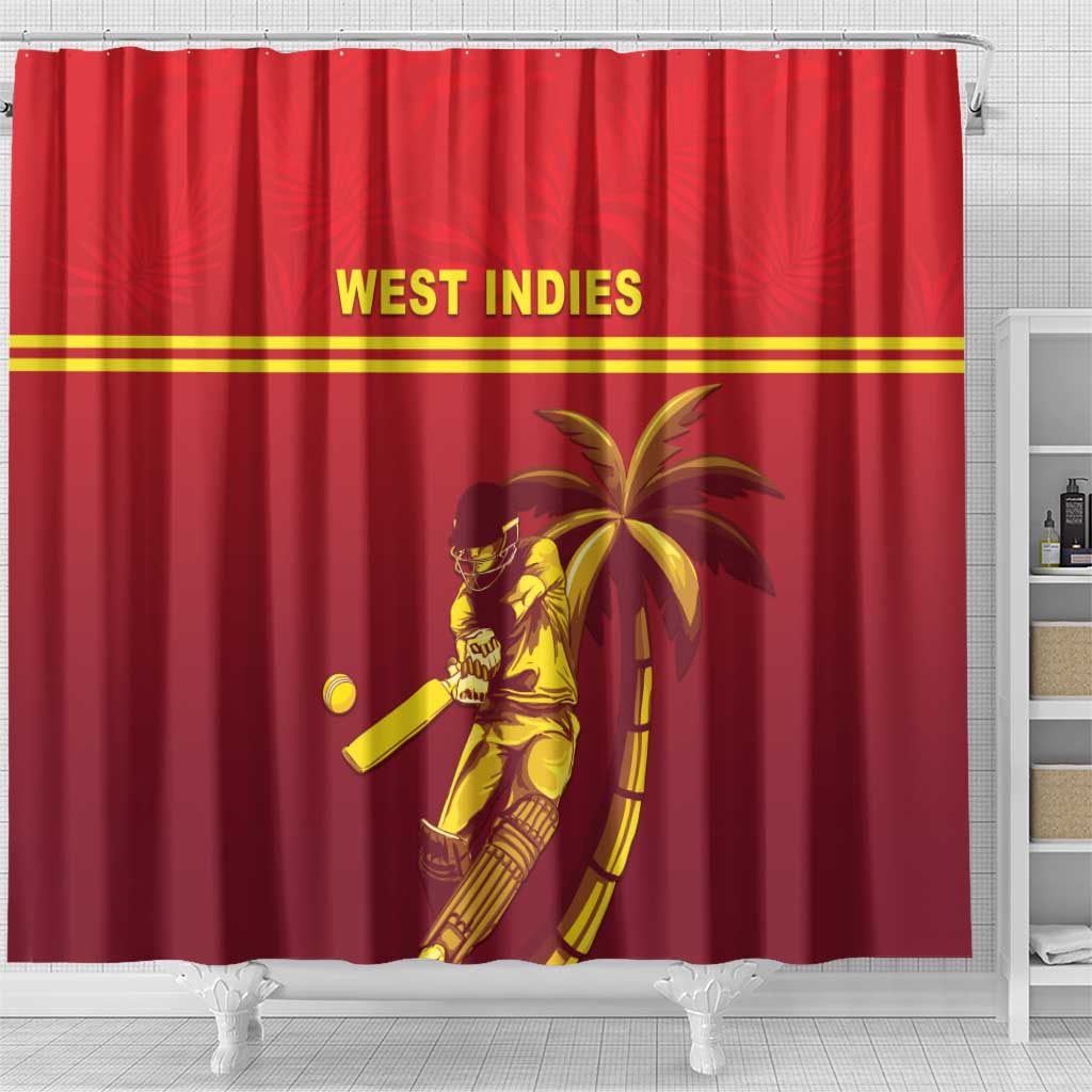 West Indies Cricket Shower Curtain Vintage Style LT05