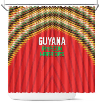 Guyana Cricket Shower Curtain Go Amazon Warriors LT05