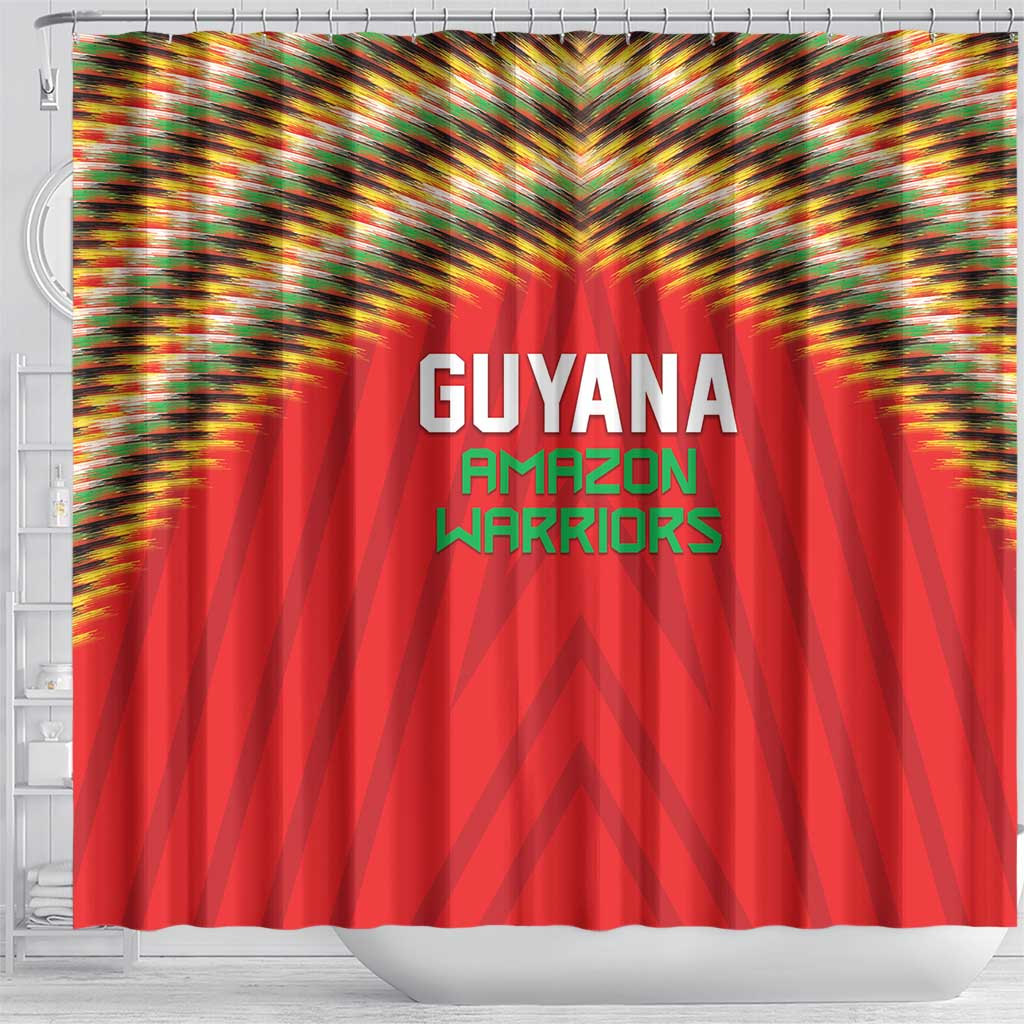Guyana Cricket Shower Curtain Go Amazon Warriors LT05