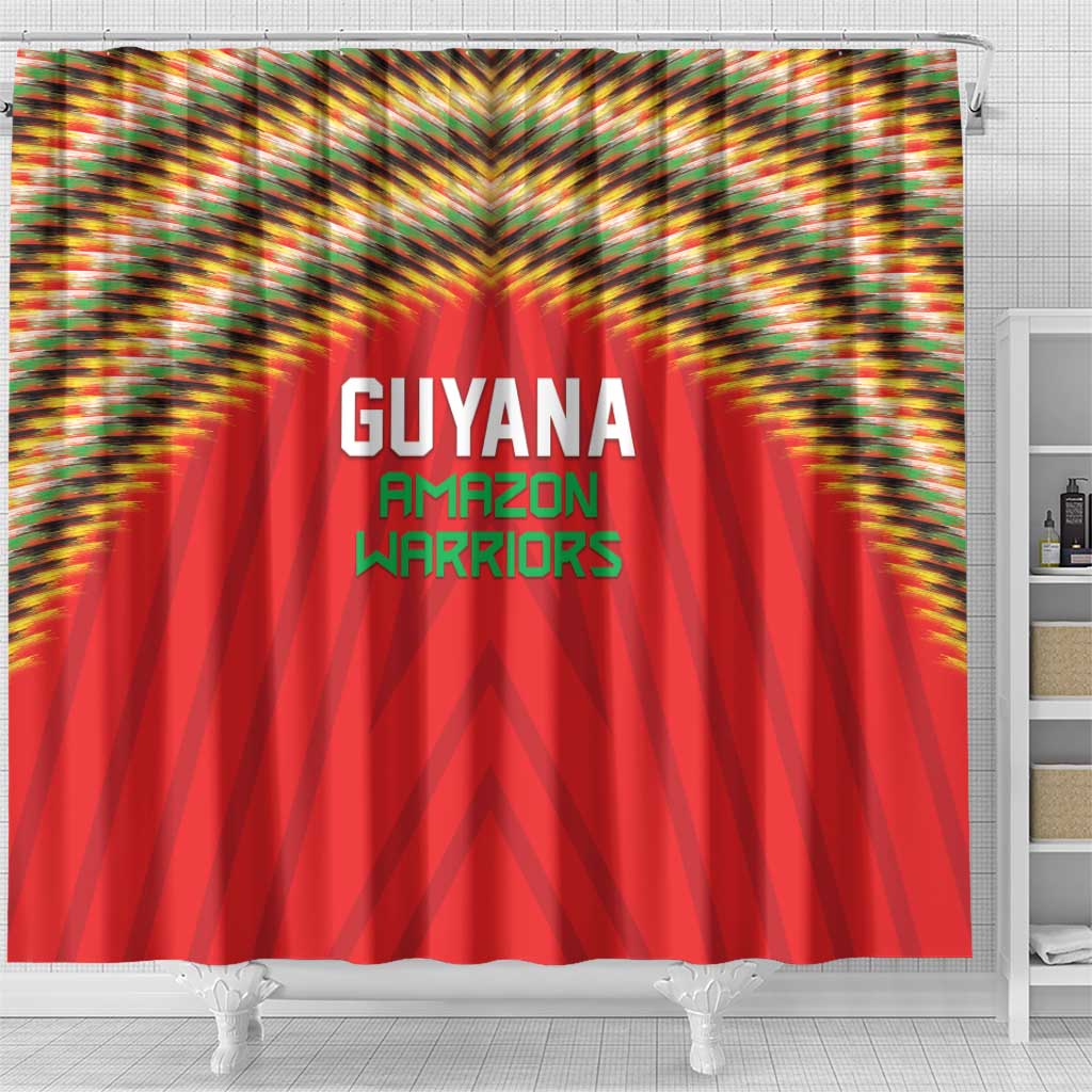 Guyana Cricket Shower Curtain Go Amazon Warriors LT05