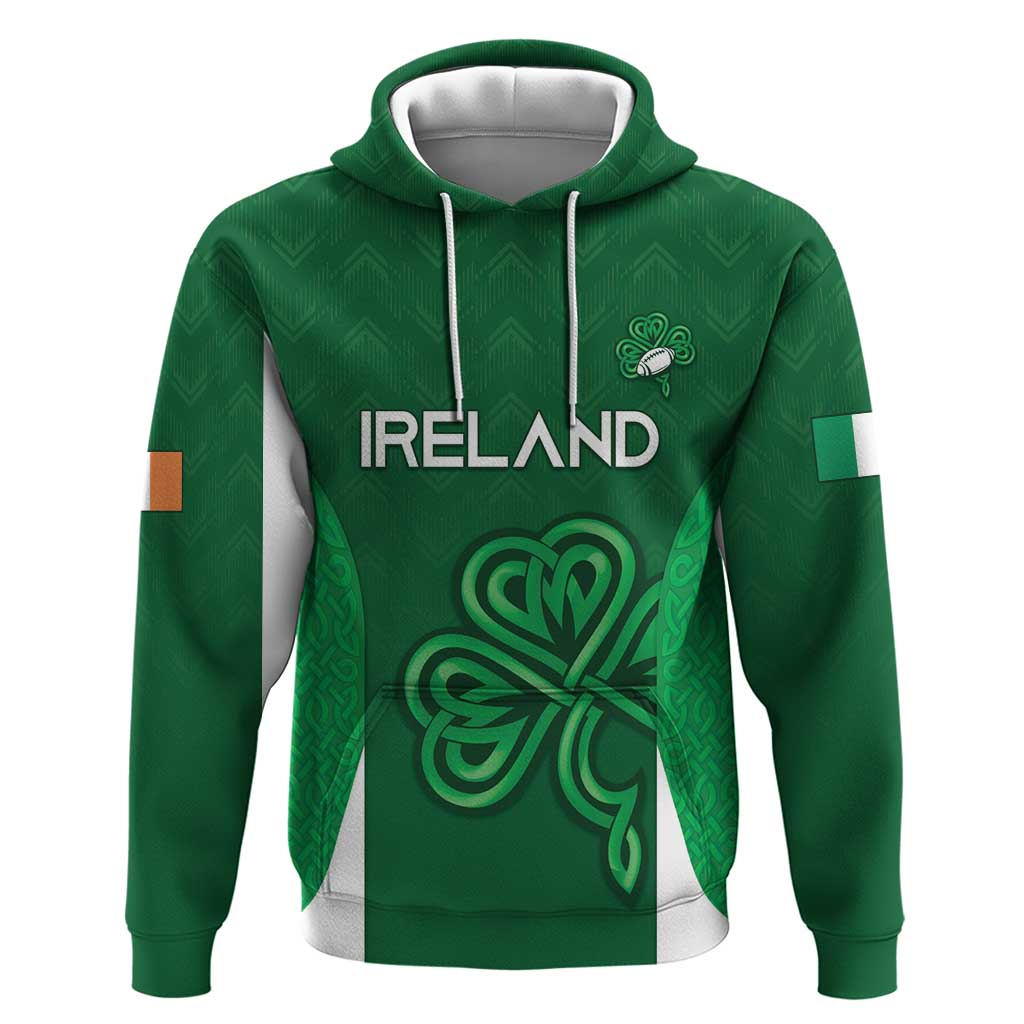 Custom Ireland Rugby Hoodie Irish Celtic Shamrock LT05