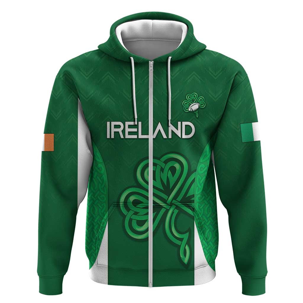 Custom Ireland Rugby Hoodie Irish Celtic Shamrock LT05
