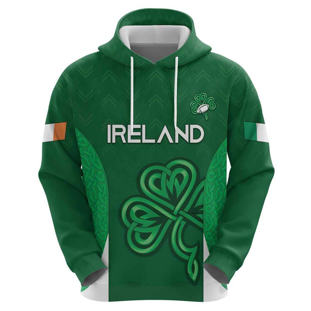 Custom Ireland Rugby Hoodie Irish Celtic Shamrock LT05